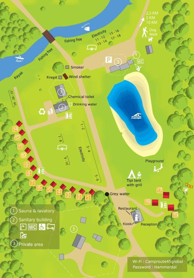 Camp Route 45 Hotell Hammerdal Eksteriør bilde